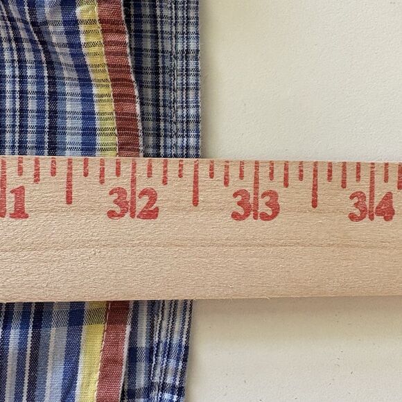 Panhandle Slim Shirt Mens L Blue Plaid Button Up Rough Stock Western Work Grunge - Picture 8 of 9